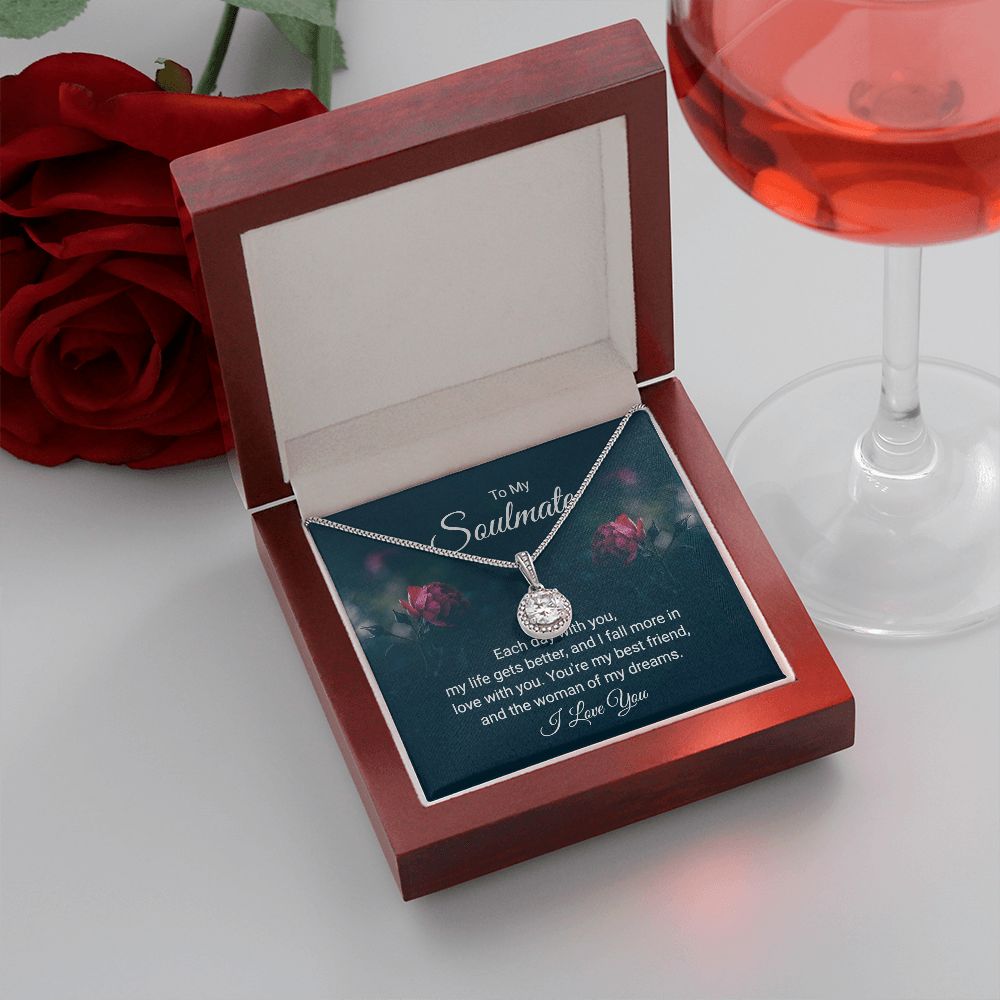 To My Soulmate Each Day With You Eternal Hope Necklace Message Card-Express Your Love Gifts