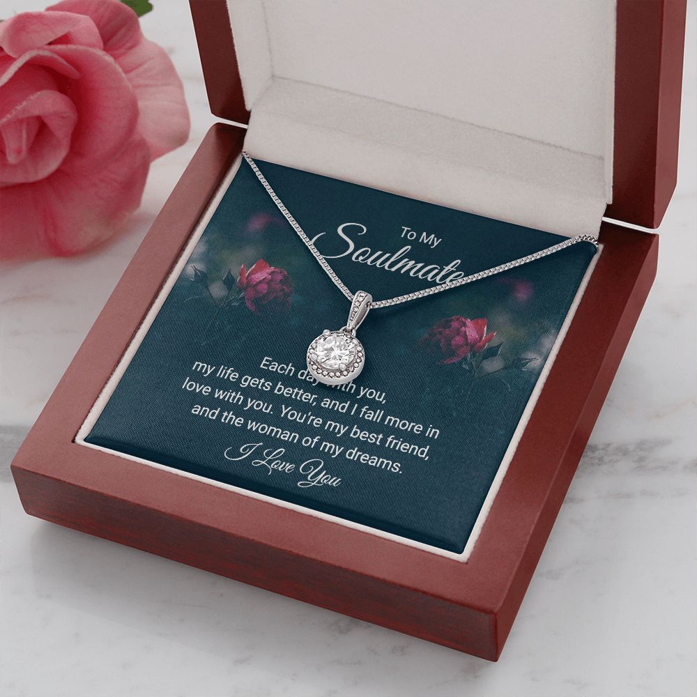 To My Soulmate Each Day With You Eternal Hope Necklace Message Card-Express Your Love Gifts