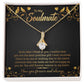 To My Soulmate Each Time I Think of You Alluring Ribbon Necklace Message Card-Express Your Love Gifts