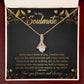To My Soulmate Each Time I Think of You Alluring Ribbon Necklace Message Card-Express Your Love Gifts