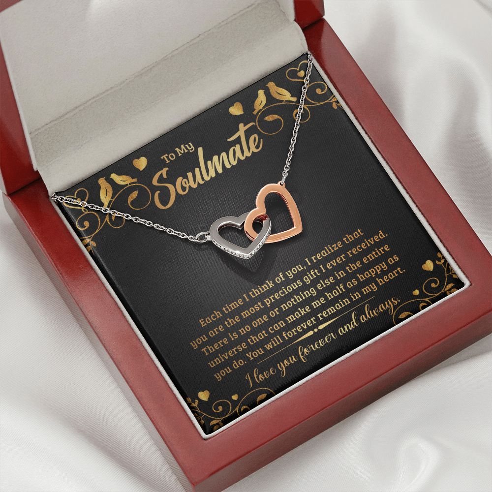To My Soulmate Each Time I Think of You Inseparable Necklace-Express Your Love Gifts
