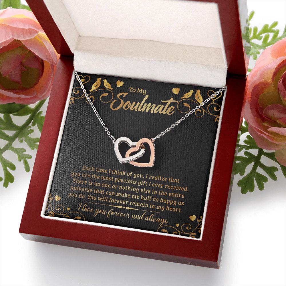To My Soulmate Each Time I Think of You Inseparable Necklace-Express Your Love Gifts