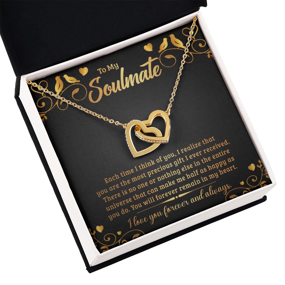 To My Soulmate Each Time I Think of You Inseparable Necklace-Express Your Love Gifts