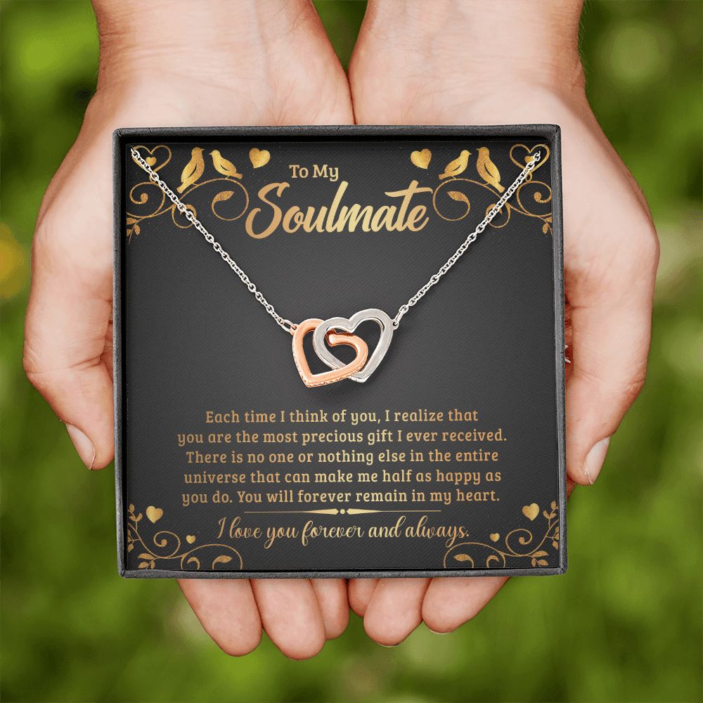 To My Soulmate Each Time I Think of You Inseparable Necklace-Express Your Love Gifts