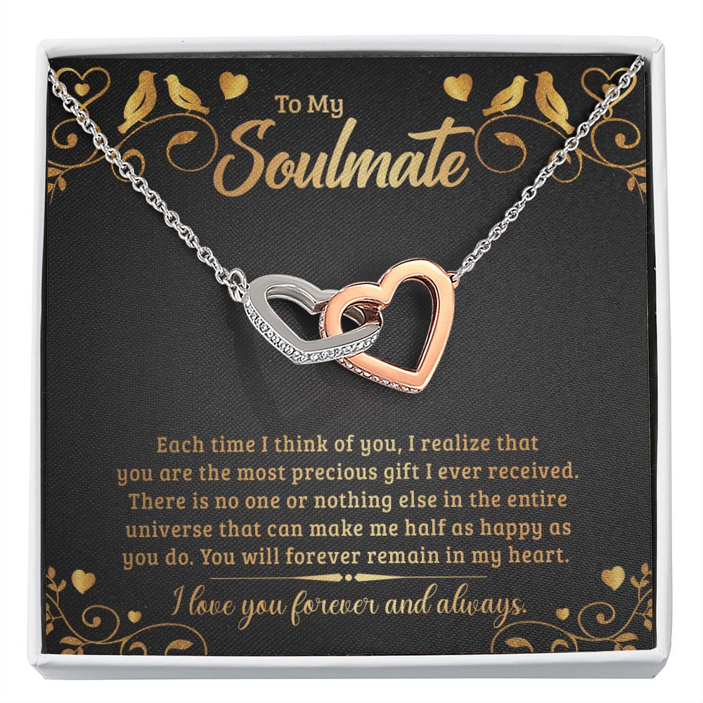 To My Soulmate Each Time I Think of You Inseparable Necklace-Express Your Love Gifts