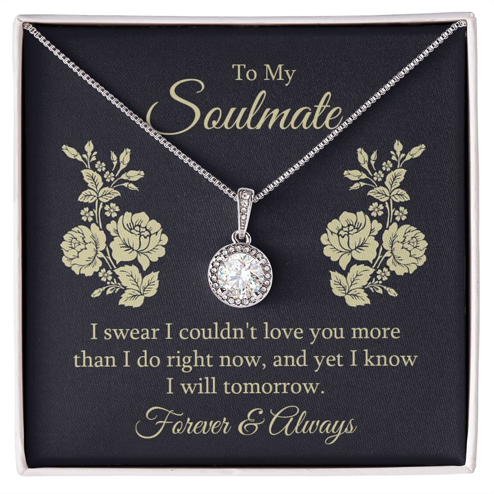 To My Soulmate I Swear I Couldn't Love You Eternal Hope Necklace Message Card-Express Your Love Gifts
