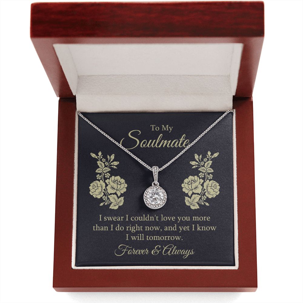 To My Soulmate I Swear I Couldn't Love You Eternal Hope Necklace Message Card-Express Your Love Gifts