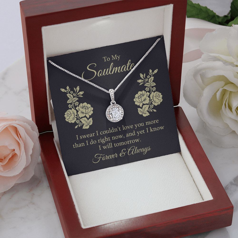 To My Soulmate I Swear I Couldn't Love You Eternal Hope Necklace Message Card-Express Your Love Gifts