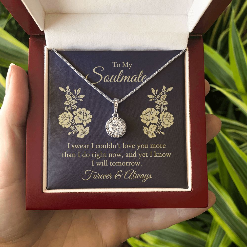 To My Soulmate I Swear I Couldn't Love You Eternal Hope Necklace Message Card-Express Your Love Gifts
