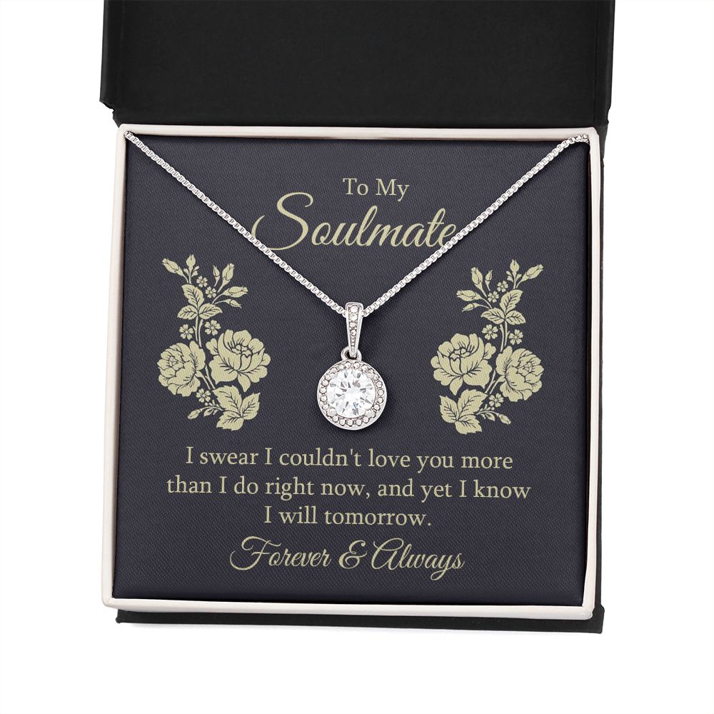 To My Soulmate I Swear I Couldn't Love You Eternal Hope Necklace Message Card-Express Your Love Gifts