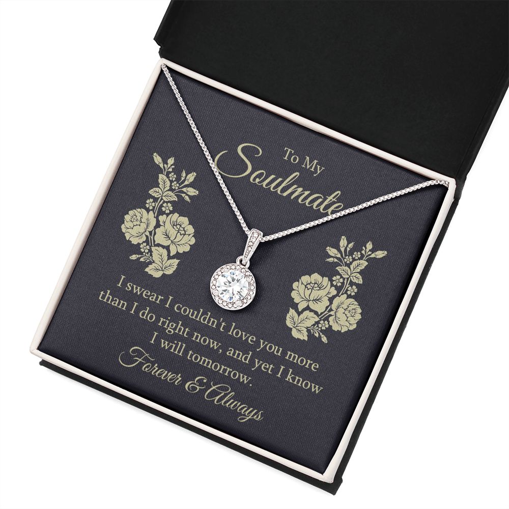 To My Soulmate I Swear I Couldn't Love You Eternal Hope Necklace Message Card-Express Your Love Gifts