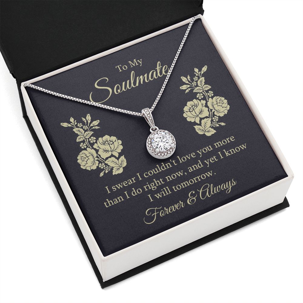 To My Soulmate I Swear I Couldn't Love You Eternal Hope Necklace Message Card-Express Your Love Gifts