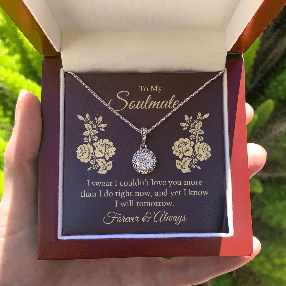 To My Soulmate I Swear I Couldn't Love You Eternal Hope Necklace Message Card-Express Your Love Gifts