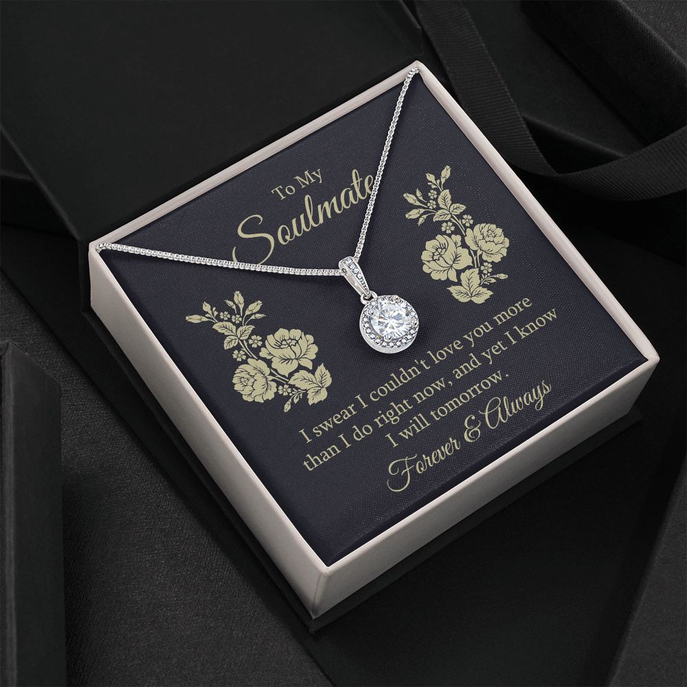 To My Soulmate I Swear I Couldn't Love You Eternal Hope Necklace Message Card-Express Your Love Gifts