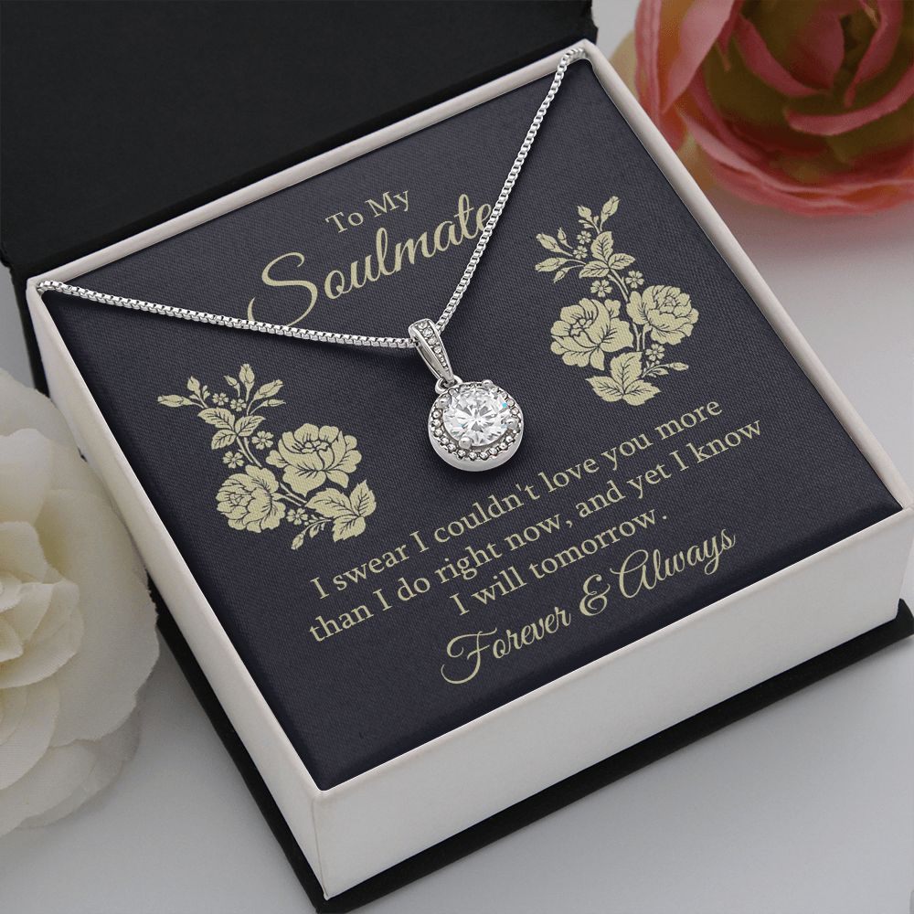 To My Soulmate I Swear I Couldn't Love You Eternal Hope Necklace Message Card-Express Your Love Gifts