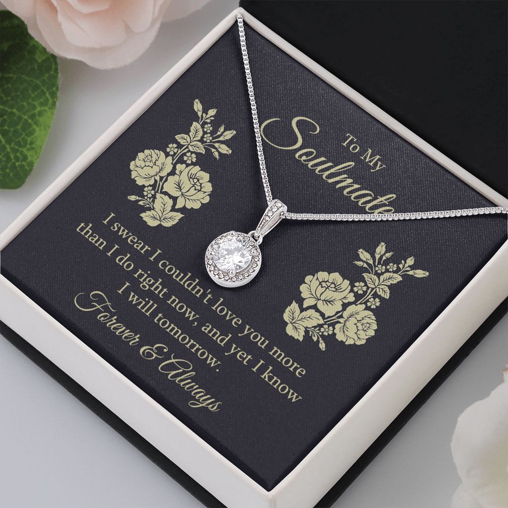 To My Soulmate I Swear I Couldn't Love You Eternal Hope Necklace Message Card-Express Your Love Gifts
