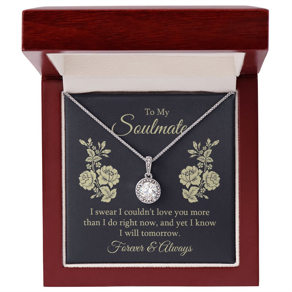 To My Soulmate I Swear I Couldn't Love You Eternal Hope Necklace Message Card-Express Your Love Gifts
