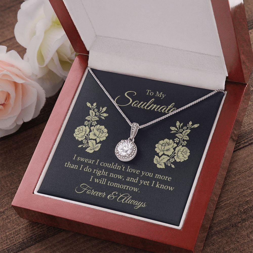 To My Soulmate I Swear I Couldn't Love You Eternal Hope Necklace Message Card-Express Your Love Gifts