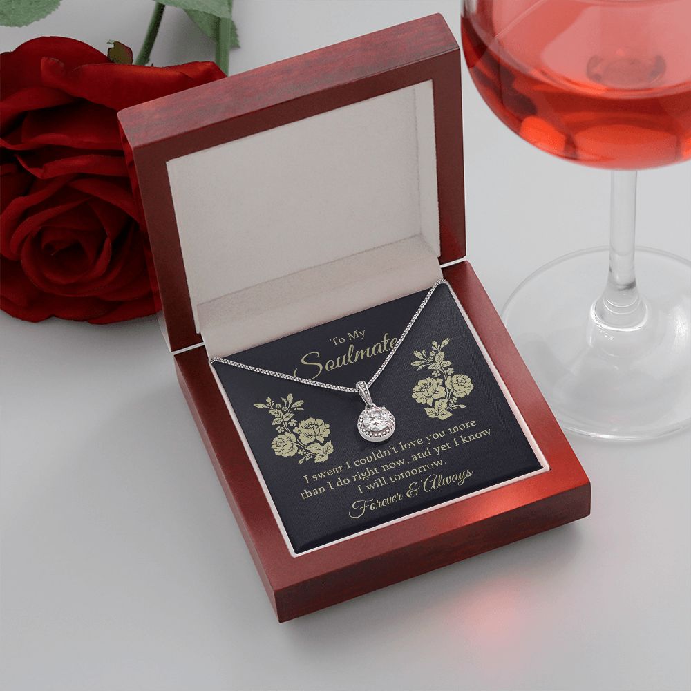 To My Soulmate I Swear I Couldn't Love You Eternal Hope Necklace Message Card-Express Your Love Gifts