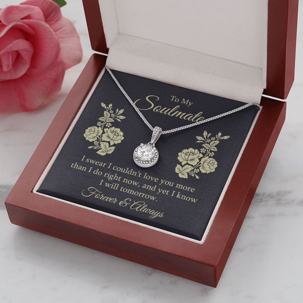 To My Soulmate I Swear I Couldn't Love You Eternal Hope Necklace Message Card-Express Your Love Gifts