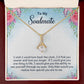 To My Soulmate I Wish I Could Turn Back Alluring Ribbon Necklace Message Card-Express Your Love Gifts