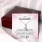 To My Soulmate Life May Not Always be Sweet Alluring Ribbon Necklace Message Card-Express Your Love Gifts
