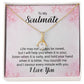 To My Soulmate Life May Not Always be Sweet Alluring Ribbon Necklace Message Card-Express Your Love Gifts