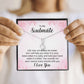To My Soulmate Life May Not Always be Sweet Alluring Ribbon Necklace Message Card-Express Your Love Gifts