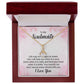 To My Soulmate Life May Not Always be Sweet Alluring Ribbon Necklace Message Card-Express Your Love Gifts