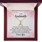 To My Soulmate Life May Not Always be Sweet Alluring Ribbon Necklace Message Card-Express Your Love Gifts