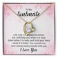 To My Soulmate Life May Not Always be Sweet Forever Necklace w Message Card-Express Your Love Gifts