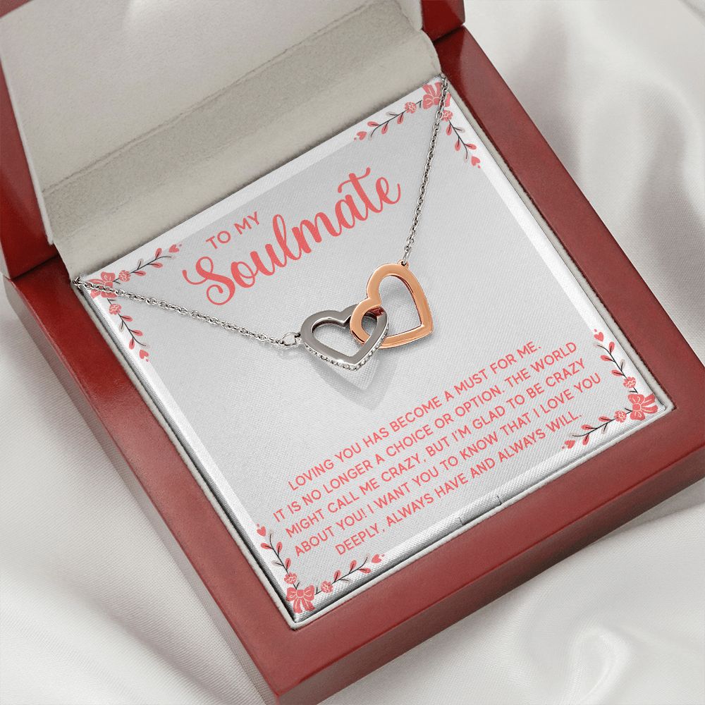 To My Soulmate Loving You Has Become a Must Inseparable Necklace-Express Your Love Gifts