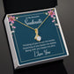 To My Soulmate Thinking of You Keeps Me Awake Alluring Ribbon Necklace Message Card-Express Your Love Gifts
