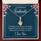 To My Soulmate Thinking of You Keeps Me Awake Alluring Ribbon Necklace Message Card-Express Your Love Gifts