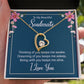 To My Soulmate Thinking of You Keeps Me Awake Forever Necklace w Message Card-Express Your Love Gifts