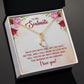 To My Soulmate You're My Best Friend Alluring Ribbon Necklace Message Card-Express Your Love Gifts