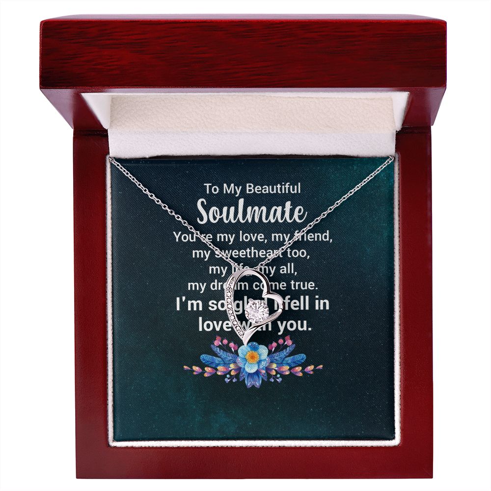 To My Soulmate You're My Love Forever Necklace w Message Card-Express Your Love Gifts