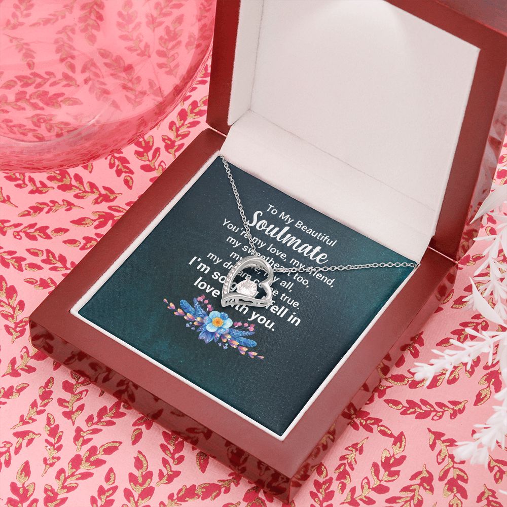 To My Soulmate You're My Love Forever Necklace w Message Card-Express Your Love Gifts