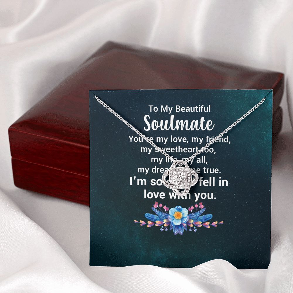 To My Soulmate You're My Love Infinity Knot Necklace Message Card-Express Your Love Gifts