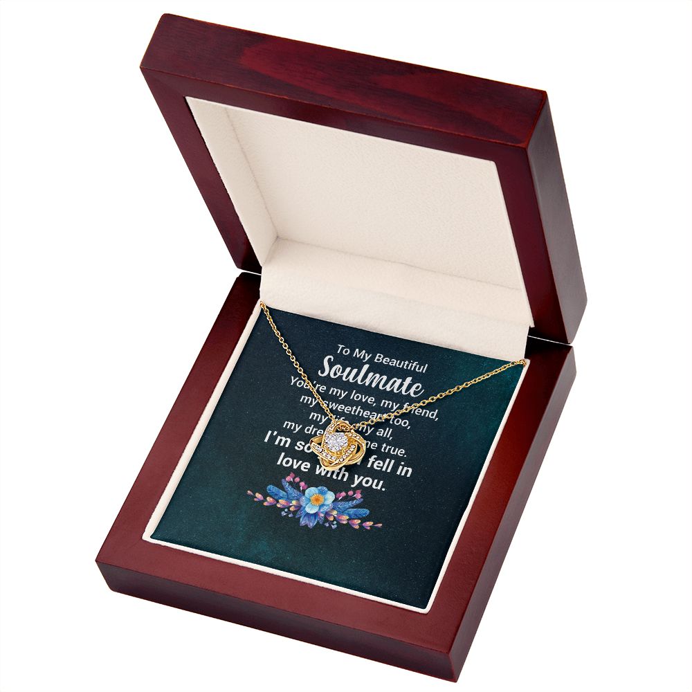 To My Soulmate You're My Love Infinity Knot Necklace Message Card-Express Your Love Gifts