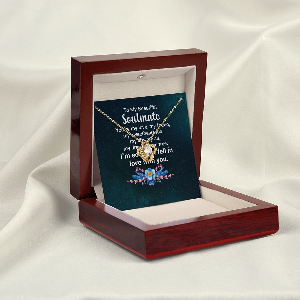 To My Soulmate You're My Love Infinity Knot Necklace Message Card-Express Your Love Gifts