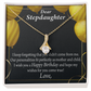 To My Stepdaughter Birthday Alluring Ribbon Necklace Message Card-Express Your Love Gifts