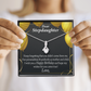 To My Stepdaughter Birthday Alluring Ribbon Necklace Message Card-Express Your Love Gifts