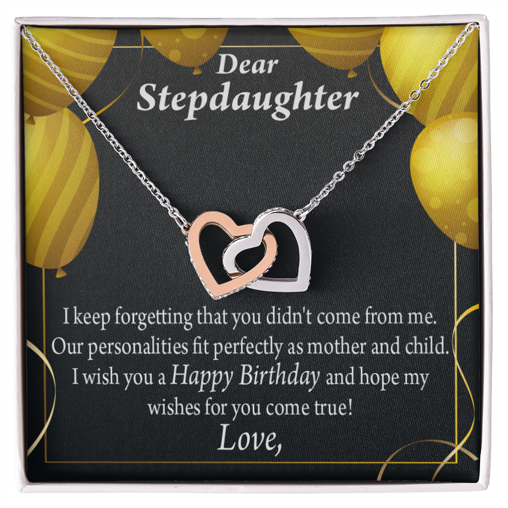 To My Stepdaughter Birthday Message Inseparable Necklace-Express Your Love Gifts
