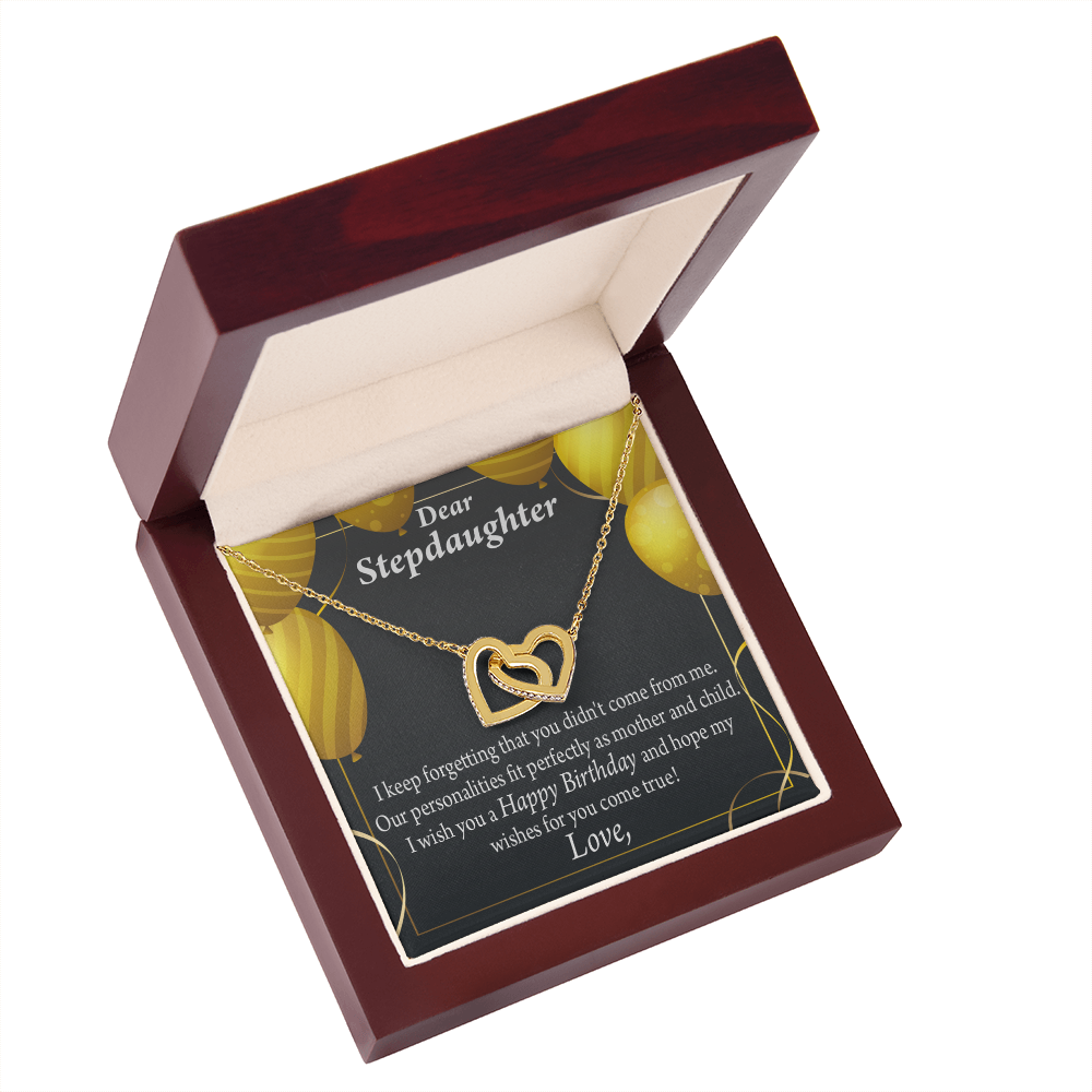 To My Stepdaughter Birthday Message Inseparable Necklace-Express Your Love Gifts