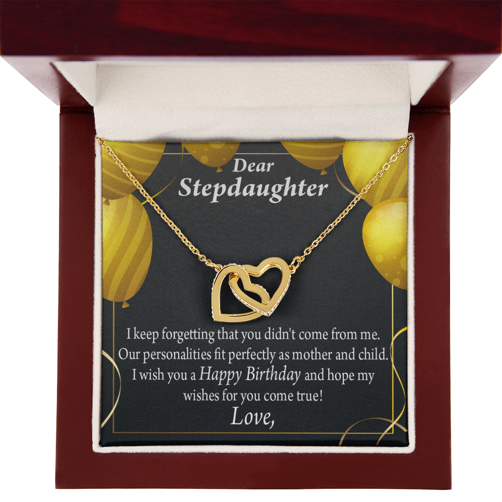 To My Stepdaughter Birthday Message Inseparable Necklace-Express Your Love Gifts