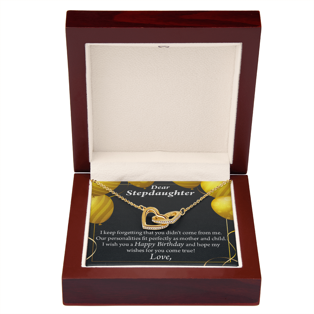 To My Stepdaughter Birthday Message Inseparable Necklace-Express Your Love Gifts