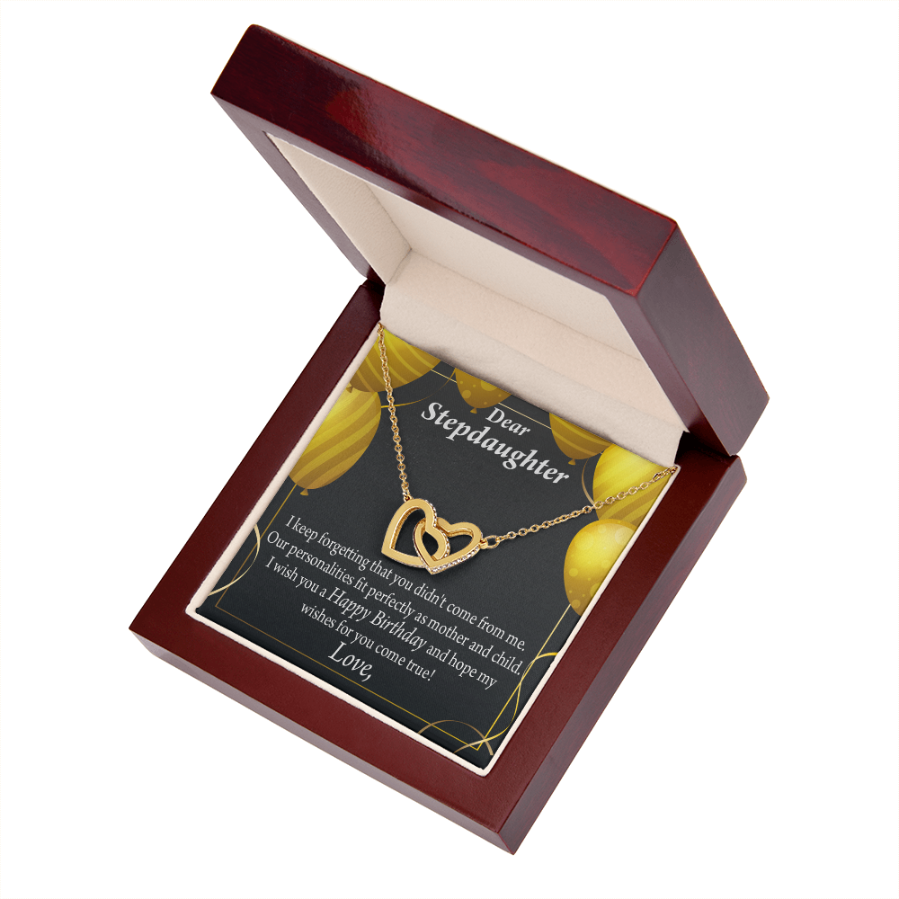 To My Stepdaughter Birthday Message Inseparable Necklace-Express Your Love Gifts