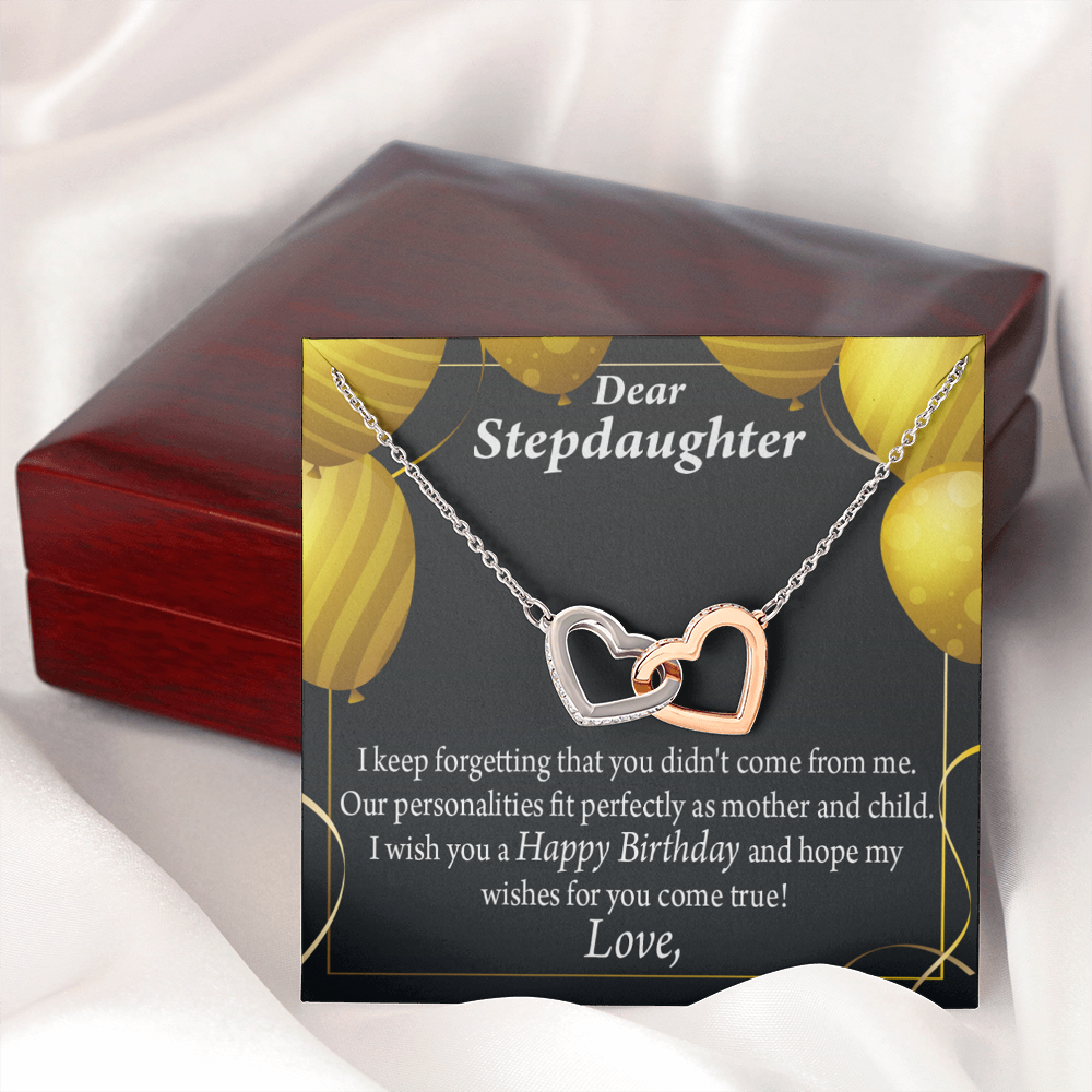 To My Stepdaughter Birthday Message Inseparable Necklace-Express Your Love Gifts