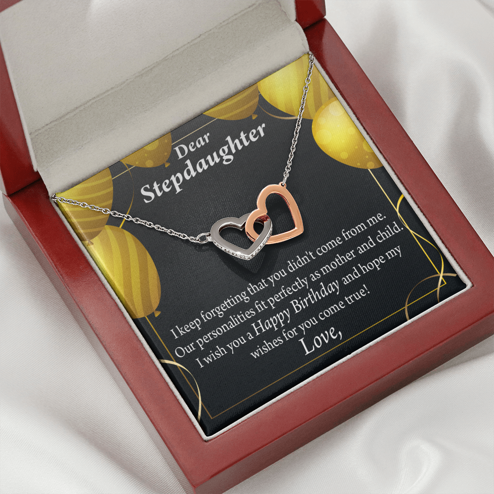 To My Stepdaughter Birthday Message Inseparable Necklace-Express Your Love Gifts